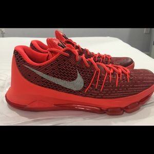 Red Nike KD8, size 9 1/2